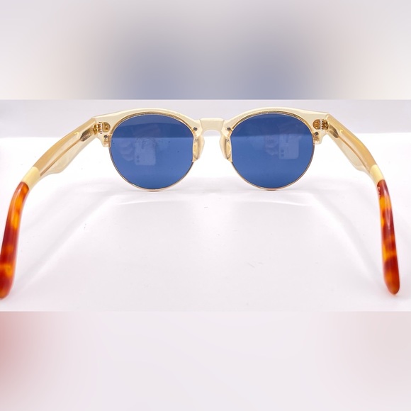 Vintage One for One 10008563 Gold Translucent Oval Sunglasses Frames Only - Picture 6 of 8